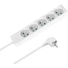Przedłużacz Prailgintuvas 5 lizdų 2m prancūziško tipo be jungiklio (3x1,5 mm) Rebel, baltas