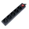 LANBERG PS1-05E-0150-BK 1.5M Juodas LANTERGE CURVE 5X 230V PL su grandinės pertraukikliu, pilnai varinis