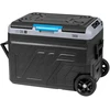 Profesionalus TEESA kompresorinis kelioninis šaldytuvas su šaldymo funkcija, 50 l DC12/24 AC 230V, dideli ratukai ir tvirta rankena, Bluetooth, maitinimas baterijomis