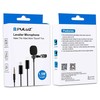 Puluz Jack Lavalier laidinis kondensatoriaus įrašymo mikrofonas 1.5 m lizdas 3.5 mm PU424