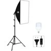 Puluz apšvietimo stovas foto studijai 50x70cm trikojis LED lemputė 1vnt