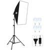 Studijos komplektas Puluz softbox 50x70cm, trikojis, LED lemputė 4 vnt PU5071EU
