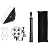 Studijos komplektas Puluz softbox 50x70cm, trikojis, LED lemputė 4 vnt PU5071EU