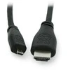 Raspberry MicroHDMI - HDMI kabelis 1m Juodas