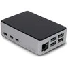 Oem Raspberry Pi 5 dėklas – aliuminis – sidabrinė-juoda – Flirc