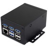 Raspberry Pi 5 pramoninis metalinis korpusas ant DIN bėgelio – Waveshare 26087