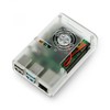 Raspberry Pi 4B dėklas justPi su ventiliatoriumi – skaidrus