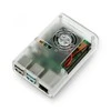 Raspberry Pi 4B dėklas justPi su ventiliatoriumi – skaidrus