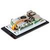Raspberry Pi 5 colių ekranas su prijungtu kompiuteriu