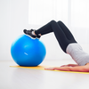 Reabilitacinis gimnastikos kamuolys 75 cm su rankine pompa, mėlynas, REBEL ACTIVE