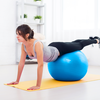 Reabilitacinis gimnastikos kamuolys 75 cm su rankine pompa, mėlynas, REBEL ACTIVE