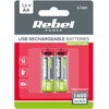 REBEL AA baterijos, 1600 mAh, ličio jonų, 1.5 V, 2 vnt./bl, R6, C tipo lizdas