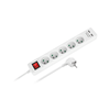 Rebel elektros tinklo ilgintuvas 5 lizdai + 2 USB lizdai su jungikliu 3m