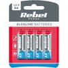REBEL LR6 šarminės baterijos, 4 vnt./dėžutėje