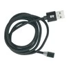 Rebel Magnetinis USB kabelis 3in1 microUSB USB C Lightning 1m Juodas