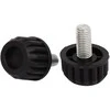 Grąžtas Oem Reguliuojama kojelė baldams - M8 25x17mm - juoda - baldų kojelė su padu