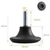 Oem Reguliuojama kojelė baldams - M8 50x25mm - juoda - baldų kojelė su padu