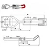 Grąžtas Oem Reguliuojamas metalinis gnybtas GH-4001 - 150kg - suspaudimas - U-BAR