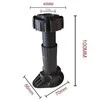 Grąžtas Oem Reguliuojamos kojelės spintelėms - juodos 100-140mm - rinkinys iš 4 - reguliuojama baldinė kojelė