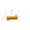 Oem Rezistorius 50W – 0.5 omo – aliuminio korpuse – RX24 50W 0.5R