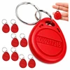RFID raktų pakabukas 125KHz raudonas NFC bekontaktis unikalus domofonas x10 vnt