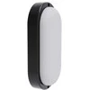 Sieninis šviestuvas Riga oval LED šviestuvas 12W 4000K IP65 Eurolight Juodas