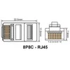 Oem RJ45 kištukas 8P8C - Antgalis 10 vnt, - Interneto LAN RJ-45 kištukas