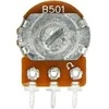 Oem Rotacinis potenciometras 501Ohm tiesinis 1/5W B0.5K/B501 - 5 vnt