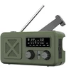 Kruger & Matz Saulės energija varomas radijas, nešiojamas SOS avarinis radijas, 2000 mAh išorinė baterija, žibintuvėlis, dinamo, KrugerMatz