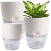 Oem Savaime laistantis gėlių vazonas – 14.5 cm – baltas – su
