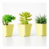 Savaime laistomas gėlių vazonas - 14.5 cm - baltas - su laistymo sistema