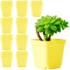 Savaime laistomas gėlių vazonas - 14.5 cm - baltas - su laistymo sistema