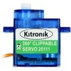 Servo - micro - 360 laipsnių - krokodilo jungtys - Kitronik 25111