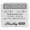 Shelly EM Mini Gen4 galios matuoklio modulis 16A (WiFi, Bluetooth, Zigbee, Matter)