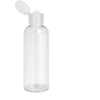 Skaidrus 100 ml kelioninis matavimo butelis su plokštumos gradacija