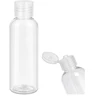 Skaidrus 100 ml kelioninis matavimo butelis su plokštumos gradacija