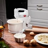 Virtuvinis kombainas Rankinis Mikseris - SMAPP 580W 5 Greičių Su 2 Dubenimis Baltas