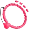 Smart Hula Hop liekninamasis ratas su smeigėmis ir apkrova, 50 cm, rožinė, REBEL ACTIVE