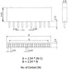 Oem Smeigtuko lizdas 2.54 mm - 1x40 auksinis kaištis - moteriškas