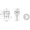 Oem Svirties jungiklis – SMRS101-6LDR – 20A/12V DC – apvalus – ON-OF – juodas – raudonas LED