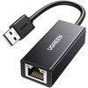 Ugreen Adapteris tinklo USB-A 2.0 - RJ45 10/100Mbit/s, juodas