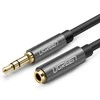 UGREEN AUX kabelio prailginimas mini-jack 3.5mm 1m - Pilkas