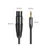UGREEN AV182 XLR moteriškas - 3.5 vyrų lizdas - 2 m (juodas)