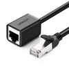 UGREEN Cat 6 FTP Ethernet RJ45 Extension Kištukas - Lizdas PatchCords ekranuotas 3m - Juodas