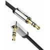 UGREEN mini lizdas 3.5 mm AUX plokščias alkūninis kabelis 1 m (juodas)