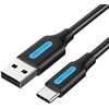 USB 2.0 A į USB-C 3A laidas 1.5 m Vention COKBG juodas