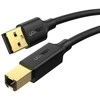 USB 2.0 AB spausdintuvo kabelis UGREEN US135, paauksuotas, 1.5 m (juodas)