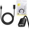 USB 2.0 prailginimo kabelis Baseus vyris į moterišką, AirJoy serija, 1.5 m (juodas)