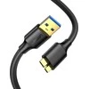 USB 3.0 – mikro USB 3.0 kabelis UGREEN, 0.5 m (juodas)