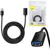 USB 3.0 prailginimo kabelis Baseus vyris į moterišką, AirJoy serija, 2m (juodas)